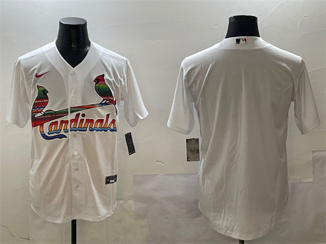 Men's St. Louis Cardinals Blank White Cool Base Stitched Baseball Jersey Men's St. Louis Cardinals Blank White Cool Base Stitched Baseball Jersey